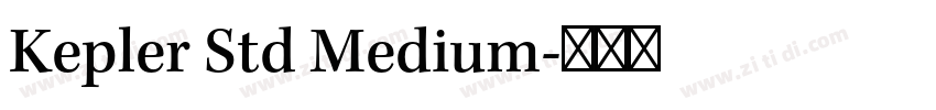 Kepler Std Medium字体转换